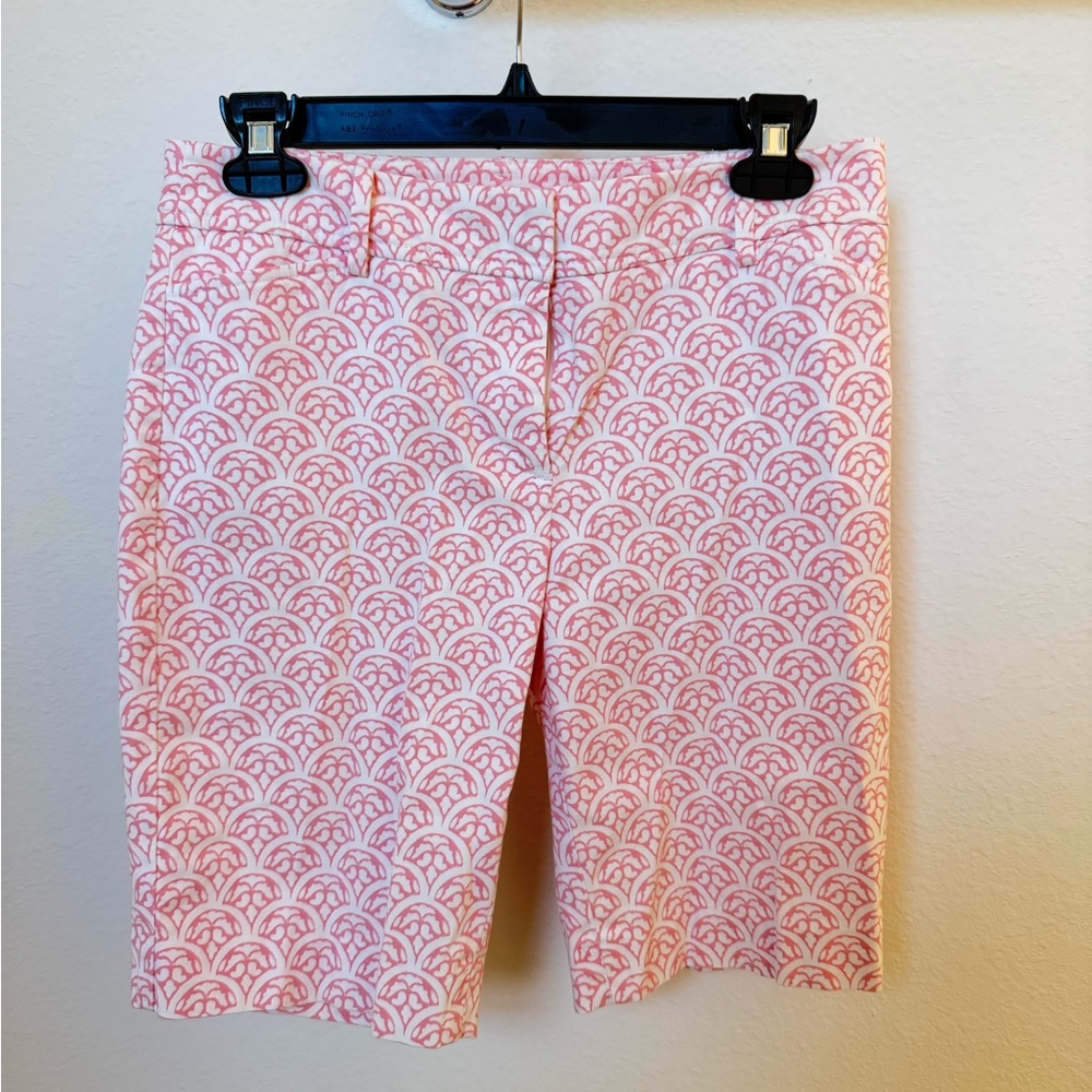 Talbots Pink and White Patterned Bermuda Shorts